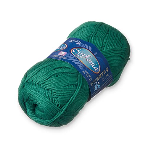 Omega Sinfonia 100% Mercerized Cotton Yarn, Pine Green, 100g