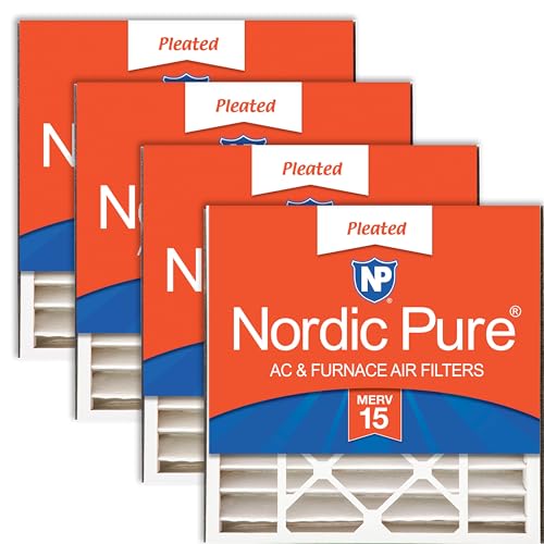 Image of Nordic Pure 20x20x5 Air Bear Replacement Pleated MERV 15 Air Filter 4 Pack | Actual Size: 19 11 /16 x 20 11 /16 x 4 15 /16 Fits 266649-103 Made in USA, Pro Strength HVAC Filtration, Fine Particles