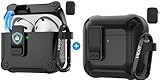 Valkit Compatible Airpods 4 Generation Case Cover with Cleaner Kit + Valkit Military Cool Air Pod 4 Case with Keychain Shockproof iPod 4 Case Bundle
