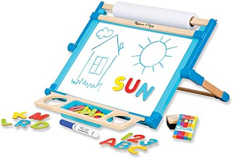Melissa & Doug Deluxe Double-Sided Tabletop Easel (Arts & Crafts, 42 Pieces, 17.5” H x 20.75” W x 2.75” L, Great Gift for Girls and Boys - Best for 3, 4, 5 Year Olds and Up)