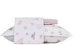 Jogo cama simples 2pc Mundo Kids Malha - Jardim Mágico Composê - Solteiro