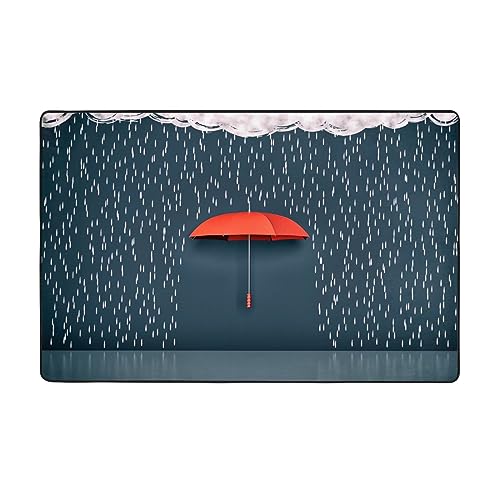 Grand tapis de chambre imprimé pluie decoration interieur douce - 2