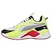 PUMA RS-X Electric Lights Womens Sneakers in White/Fizzy Yellow/Black, Size 6
