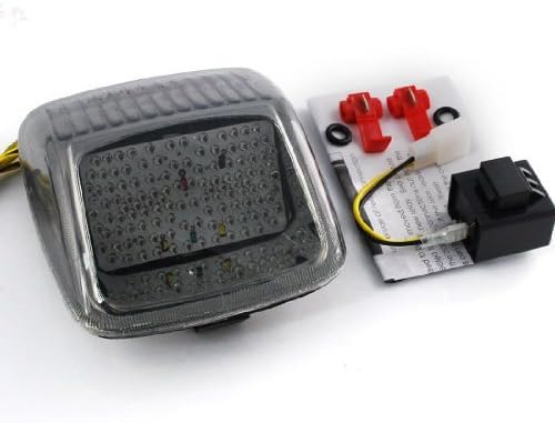 Astra Depot Smoke Integrated 118-LED Turn Signal Side Marker Lamp Running Brake Stop Tail Light + Load Resistor Compatible with 2002-2011 Harley V-rod