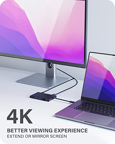Image of ALOGIC USB-C Travel Dock Pro with HDMI 4K@30Hz, VGA, 2 x USB 3.0, Gigabit Ethernet, Micro /SD Card Slots, 2 x USB-C for data and power delivery each; Compatible with USB-C and Thunderbolt 3.0 enabled laptops.