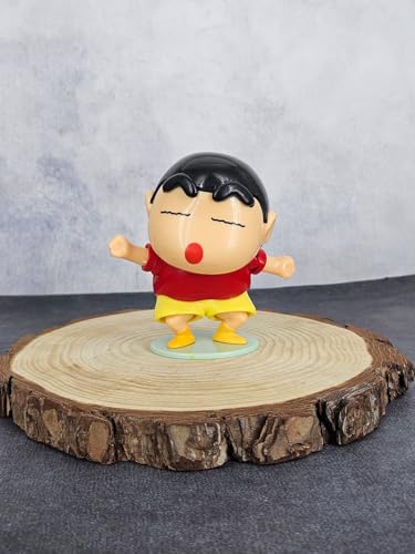 Image of Shinchan Anime, Action Figure Anime Sleeping Poseable Doll - Car Dashboard & Desk Decoration, Funny Collectible Toy for Fans and Adults (Safe for Ages 6+) (Shinchan Dancing)