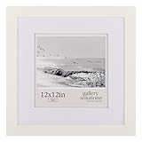 Snap 12x12 Flat Double Mat for 8x8 Photo, Wall Mount Picture Frame, 8