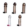 EXCEART 5 Stks Siliconen Vibrerende Penis Sleeve Vertraging Ejaculatie Ring Mannelijke Penis Ring Gemengde Stijl
