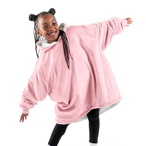 Image of Bare Home Wearable Blanket Hoodie - Soft Plush Sherpa - Warm and Cozy - Oversized Wearable Blanket