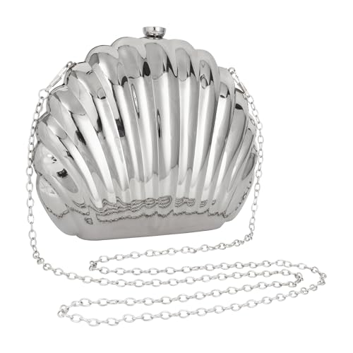 Image of Women Seashell Evening Bag Purse Mermaid Chain Strap Clutch Handbag Shoulder Bag | Seashell