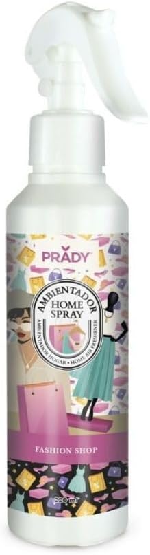 PRADY - Ambientador Fashion Shop, con la fragancia de tu tienda de ropa favorita. Spray de 220 ml. Para un aroma duradero y muy fácil de transportar a cualquier lado