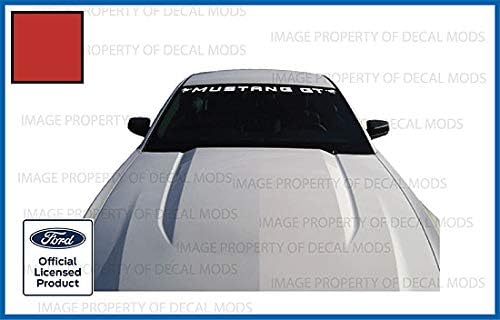 Decal Mods - Bandera para parabrisas delantero compatible con Ford Mustang (2010-2014) calcomanía gráfica V6 GT Pony PMGTP (rojo) CR