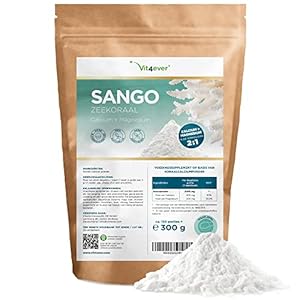 Sango Zeekoraal – 300 g poeder – Natuurlijke bron van calcium (20%) & magnesium (10%) in de lichaamseigen verhouding van…