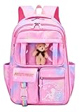 Mochila Infantil Feminina Escolar Impermeável para Meninas (Rosa)