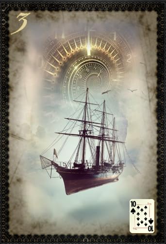 Golden Magic Lenormand carte d'oracle - Jeu de tarot décoratif avec 36 cartes et gaufrage doré