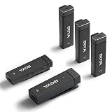 BOYA by-W4 Wireless Lavalier Microphones for Cameras Camcorder DSLR Phone Computer, 4 Transmitters,