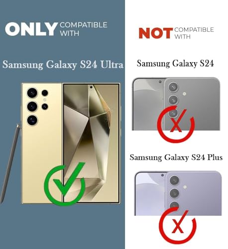 Image of Jkobi Lifetime Anti-Yellow MagSafe Compatible Clear Back Cover Case for Samsung Galaxy S24 Ultra (Sleek Hard Crystal | Shockproof and Camera Protection)