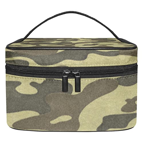 Trousse cosmétique camouflage portable avec double zip de rangement