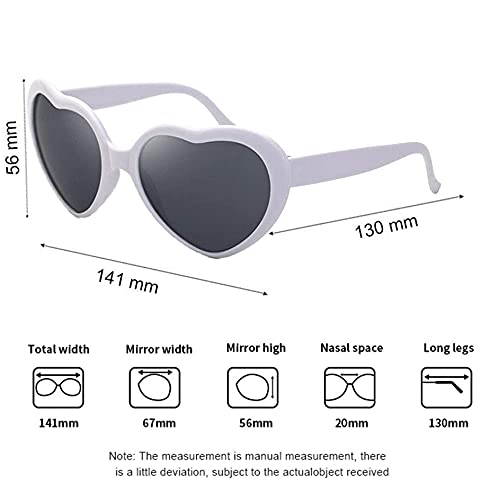 Heart Shaped Sunglasses, EDM Festival Light Changing Eyewear Heart Effect Diffraction Glasses for Women Men2
