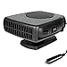 Car Heater, Portable Electronic Auto Fan Heater 12V 200W 2 in 1 Heating/Cooling Function Fast Heating Car Defrost Defogger, Black