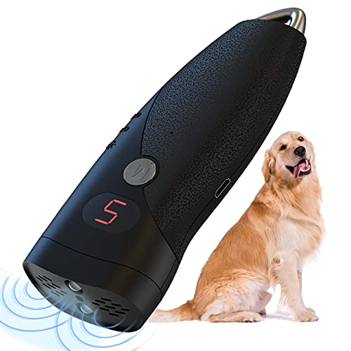 Ultrasonic Dog Bark Deterrent - Rechargeable Bark Control Device - Dog Barking Deterrent Devices - Dog Behavior Training Tool Control Devices of 25 Ft Effective Control Range