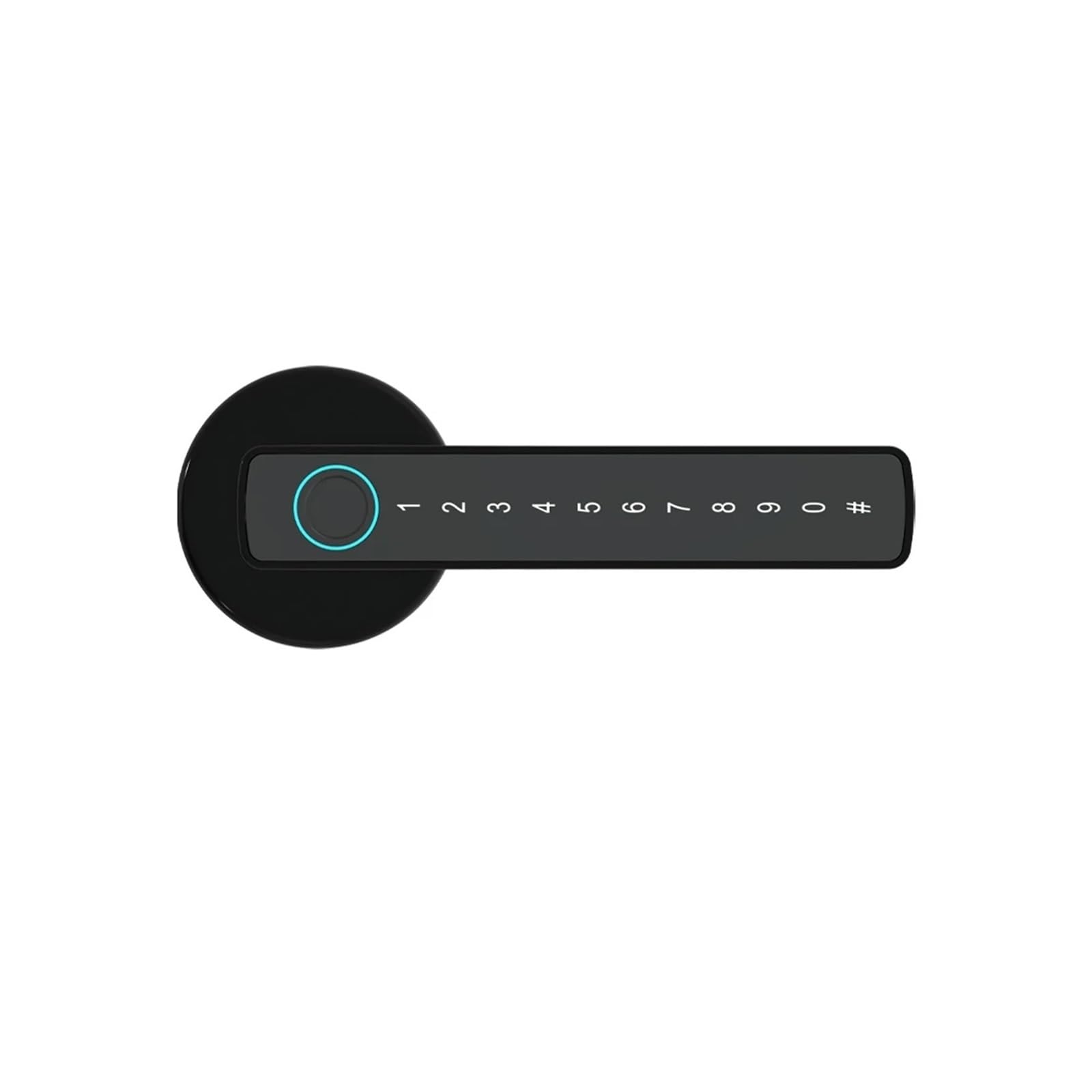 Smart Fingerprint Door Lock Electronic with Password/Key Unlock Passage Mode for Bedroom(Nero)