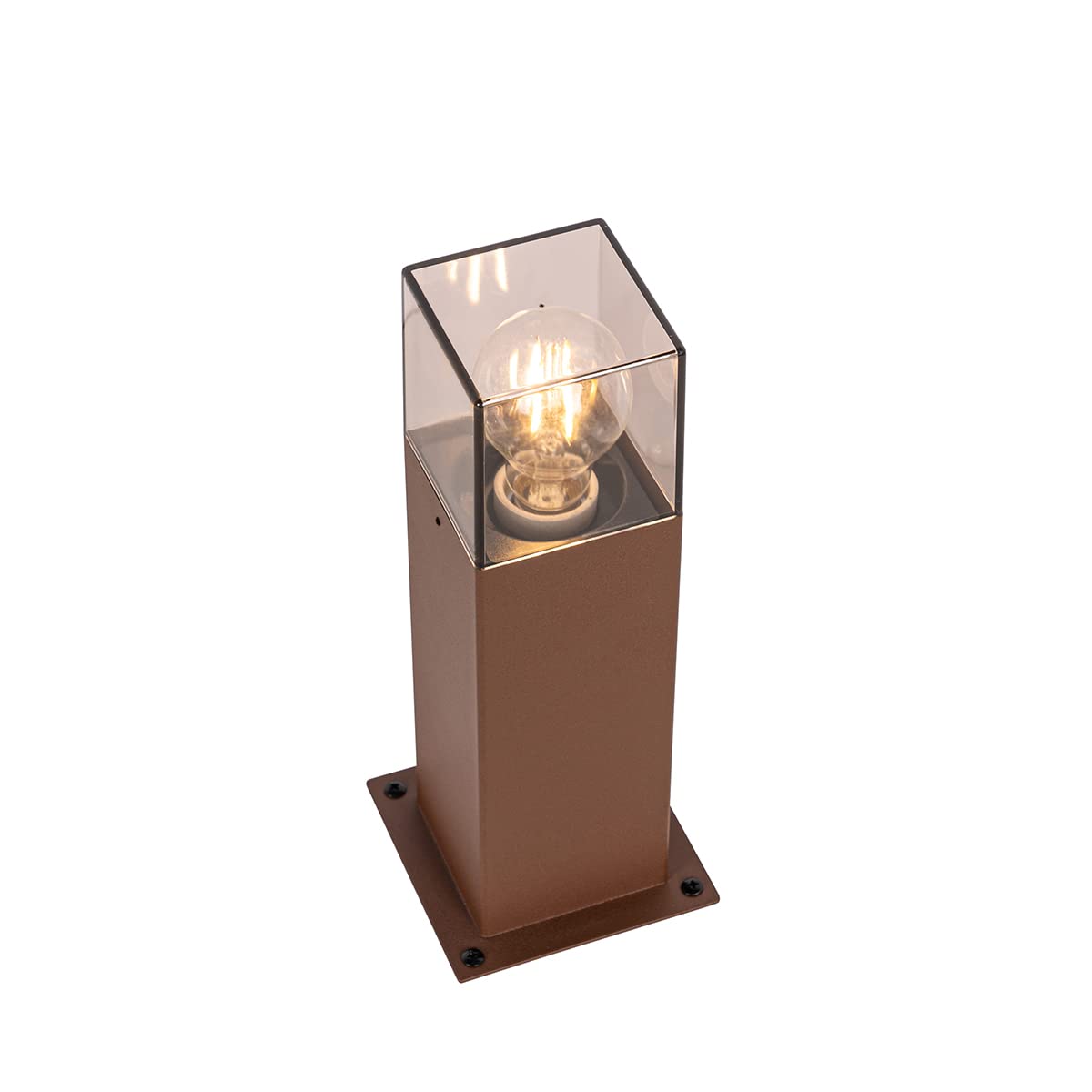 Qazqa Industrial Lámpara de exterior de pie inteligente marrón óxido 30 cm incluido WiFi P45 - Dinamarca Aluminio/Plástico Alargada Adecuado para LED Max. 1 x 4.5 Watt