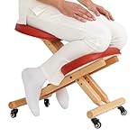 Master Massage Ergonomic Wooden Foldable Kneeling Chair for Office & Home - Posture Correction Stool - Improve Your Posture