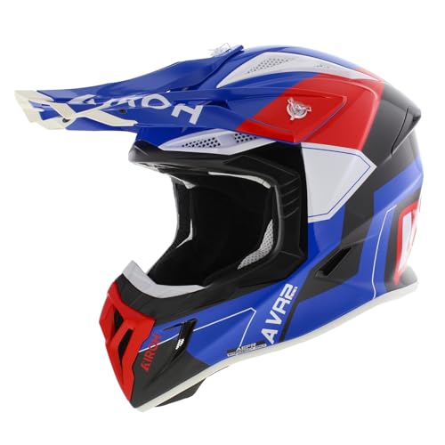AIROH AVIATOR ACE 2 SHIELD BLUE/RED GLOSS M