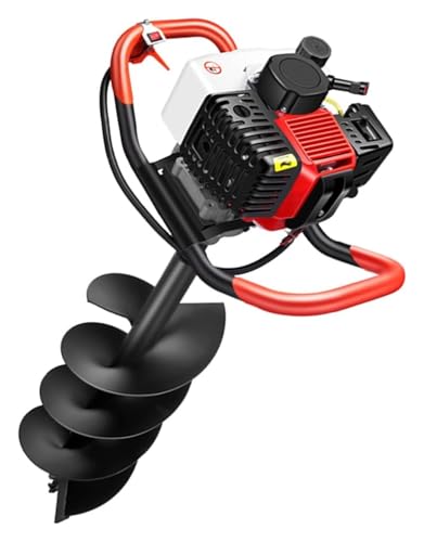 4 Stroke Petrol Post Hole Digger Gas Powered Earth Auger for Fencing Gardening and Landscaping with Multiple Auger Bits