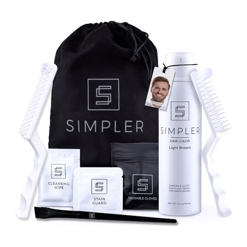 Simpler Hair Color Light Brown Mustache and Beard Upgraded Brush