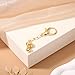 Initial Keychains for Women, Gold Fashion Charm Letter Key Chain Copper Bubble Alphabet Key Ring for Bag Purses(P)