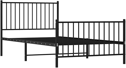 Miniatura 4 de Base de cama de metal con cabecero, marco de cama matrimonial con cabecero, marco de cama de plataforma completa, marcos de cama de metal completo y