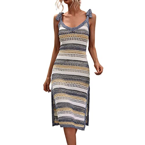 Damen-Badeanzug, Cardigan, Kimono Top, Tunika, Sommer, Retro, Strandkleid, Bohemian, einfarbig, Strickbezug, Häkelkleid, Strandkleid, elegant,...