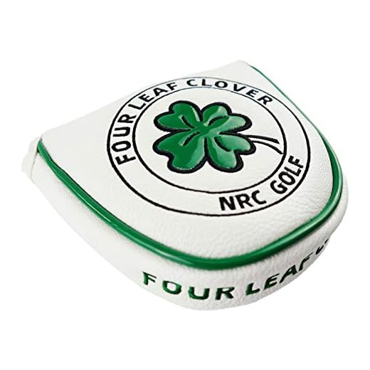 FITYLE Golf mazo Putter Funda de Cubierta de Cabeza de Cuero de la PU de Club de Golf de Cierre magnético - Blanco