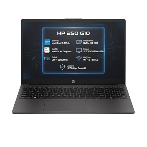 HP 250 G10 Intel Core i5-1334U 8GB 512GB SSD 15.6" FHD Freedos Laptop, Notebook B2PH6ES