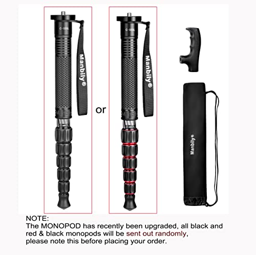Manbily Camera Monopod Carbon Fiber Portable Compact Lightweight Travel Monopod With Carrying Bag Walking Stick Handle,For Dslr Canon Nikon Sony Video Camcorder,6 Sections Up To 61-In (C-555L) #TOP1