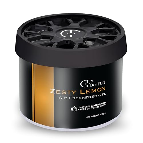 Image of Zesty Lemon Perfume - Gel Car Air Freshener (120) | Gel Lasts up to 45 days | Car Accessories