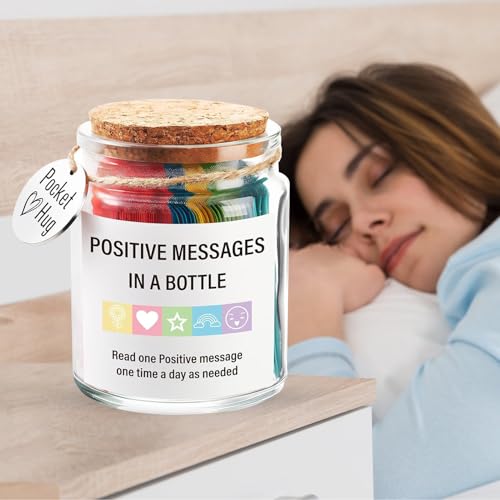 Frasco de mensajes de afirmaciones para superar el estrés diario con apoyo emocional activo 4