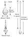Hyamass 4pcs Crystal Teardrop Prisms Pendant Ceiling Fan Pull Chain Extender with Ball Chain Connector