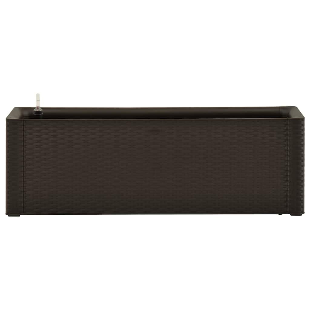 vidaXL Arriate con Sistema de riego automático Moca 100x43x33 cm
