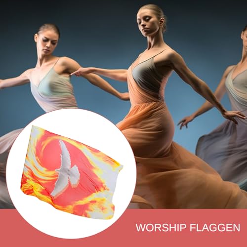 Drapeaux d'adoration pour danse de culte et bannière en mousseline chrétienne