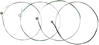 4Pcs Violin Strings Set AV16 - Steel Core Silver Wound with Ball End for 4/4 3/4 1/2 1/4 1/8 Violins, Full/4/4 Size Universal Fiddle Strings