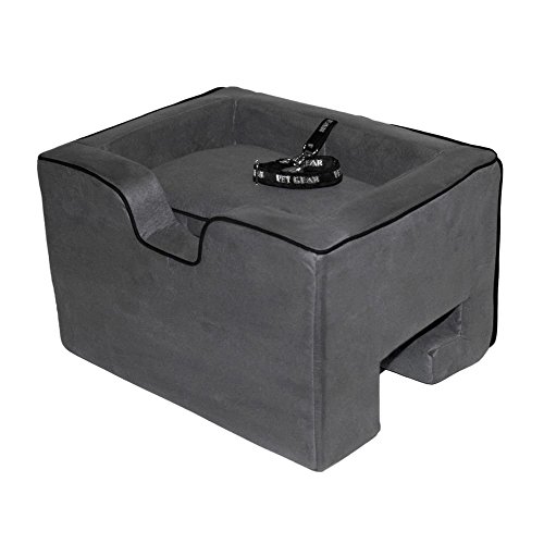 Siège-baquet rehausseur gris de voiture pour petit chien et race miniature 36x46 cm