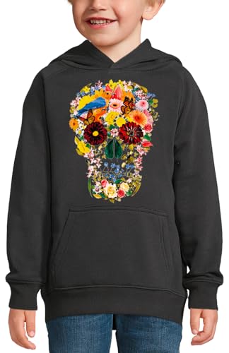 Sweat à capuche crâne fleuri tête de mort fleurs 12 ans