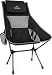 normani Outdoor Sports Ultraleicht Tragbar Klappbar Campingstuhl Klappstuhl Faltbar Outdoor-Stuhl mit Tragetasche Angelstuhl Strandstuhl aus Aluminium bis 150 kg belastbar Farbe Grau