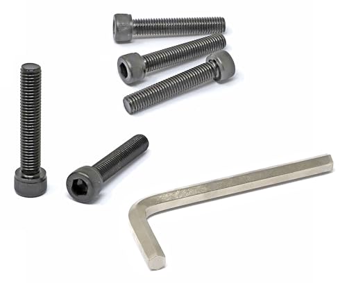 Image of iexcell 5 Pcs M10 x 55mm Thread Pitch 1.5 mm Alloy Steel 12.9 Grade Hex Socket Head Cap Screws Bolts Kit, Black Oxide Finish