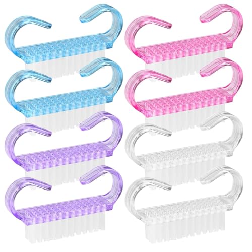 BHIPKOT 8 pièces Brosses à ongles, Brosses de nettoyage d'ongles, Pédicure, Manucure, Outils de scrubbing pour orteils et ongles, Usage domestique et jardin