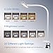PHIVE HT-1 LED Desk Lamp, 20W Super Bright Desk Lamp with Clamp, Adjustable Gooseneck Monitor Lamp, 4 Color Modes, 5 Brightness Levels, Eye-Caring Architect Task Light for Office, Monitor, Reading