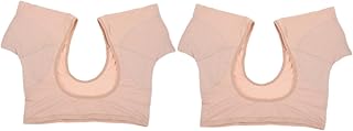 FRCOLOR 2 Peças Almofadas De Suor Nas Axilas Colete Protetores Colete De Suor Nas Axilas Para Mulheres Regata Feminina Camiseta Para Mulheres Roupa Íntima Respirável Respirável Nas Axilas